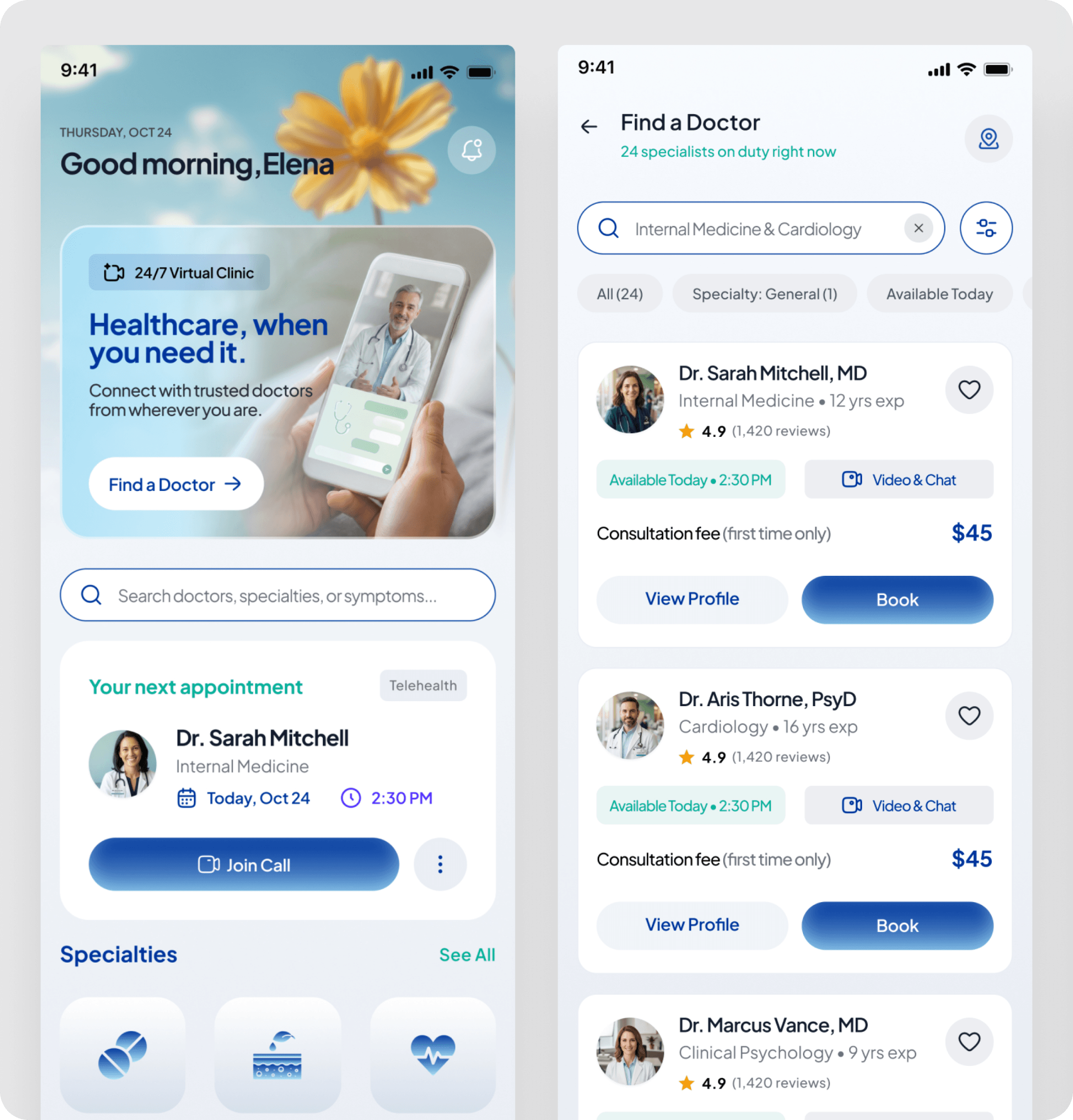 Telemedicine Providers: example healthcare product design